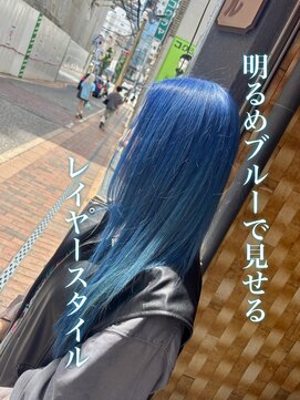 ブリーチ２回以上のブルーヘアー