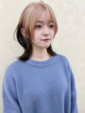 サンドレオ 新宿店(sand Leo) ミディアムレイヤーカット/髪質改善/韓国/前髪/新宿/ブリーチ