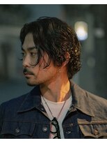 ペルズヘア(PELLS HAIR)&nbsp;ミディアムボブパーマメンズボブパーマメンズボブセンターパート