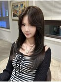 【AYAKI】顔まわりカット レイヤー チョコレートブラウン