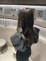 エレノア 静岡店(Eleanor) 暗髪でも透明感!オリーブベージュ×前上がりローレイヤー 川名