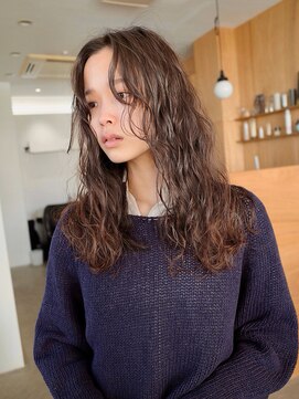 パーク 代官山(PARK) くびれヘアゆるふわパーマ結べるレイヤーミルクティーベージュ