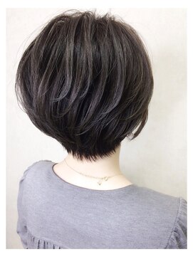 エヌプラス(N+) 黒髪グラデヘアーオリーブグレー小顔に見せるヘアココアベージュ