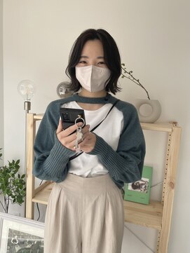 ディッシィ 立川(D'ICI) 《SAYAKA》韓国風ボブ×オリーブアッシュカラー