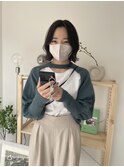 《SAYAKA》韓国風ボブ×オリーブアッシュカラー