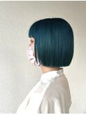 ターコイズカラーボブ