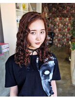 アンゼロ(UNZELO)&nbsp;オンカラーのみでオレンジブラウン×カーリー