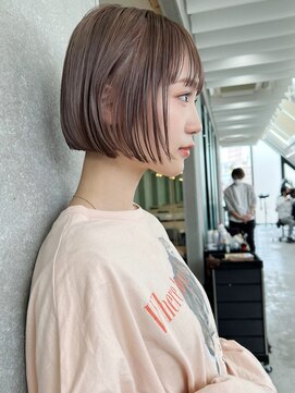 ロンドワン 三宮元町(Lond one) ブリーチなしダブルカラー×ベージュ/グレージュレイヤーカット