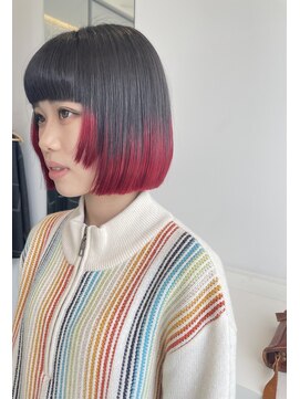 ドットサイン(.CYEN) レッドカラー　グラデーションカラー