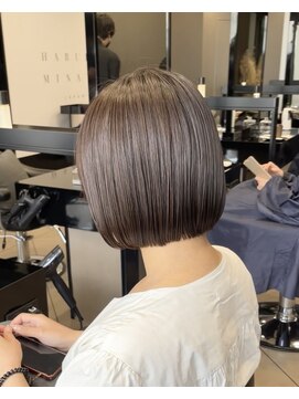ハルキ ミナト ジャパン オオサカ(HARUKI MINATO japan OSAKA) 丸みボブ 20代30代40代ヘア 小顔 大阪ボブ 梅田