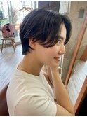 ハンサムショート地毛風カラーニュアンスパーマメンズライク