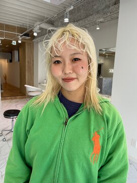 ディーン 栄店(DEAN) ミルクティーベージュダブルカラーインナーカラーケアブリーチ