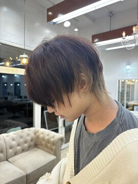 シャルティア(SHALLTIA) メンズウルフカット【山口市美容室】【山口市ハイトーンカラー】