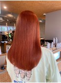 ブリーチなしダブルカラー/アプリコットオレンジ/ロング