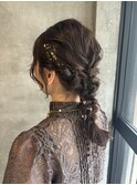 編み下ろしヘアセット