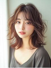【平日限定】似合わせカット＋艶カラー＋トリートメント\13200〜→\6900〜