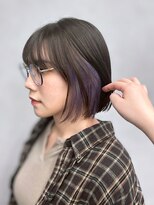 ファイブバイジエクト 堀江(FIVE by The Ect) インナーカラー/フェイスフレーミング/ラベンダーミルクティー