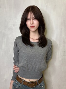 ドミ(DOMI) チョコレートブラウン＋レイヤーカット