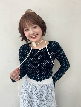 ランプ 柏(Lamp) 明るめブラウン×ゆるふわショートボブ