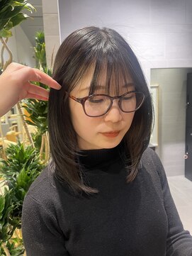 ミディアムレイヤー/アッシュラベンダー/透明感カラー/武蔵小杉