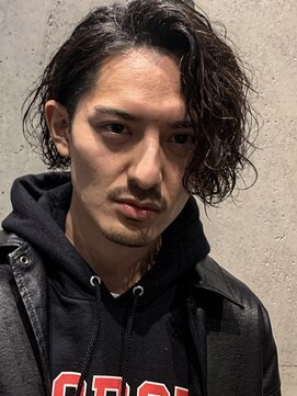 レクタ(RECTA) メンズボブ　かきあげバング　波巻きパーマ