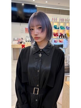 シーム 天神大名店(SEAM) ラベンダーカラー×レイヤーボブ
