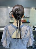 タイトヘア/カチモリヘア/結婚式/お呼ばれヘア/ヘアアレンジ