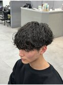 波巻きスパイラルメンズパーマシャドウパーマメンズカット