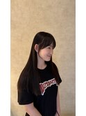 顔周りカットと縮毛矯正