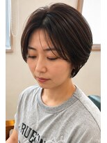 ヘアアトリエ ナイン 岡部店(hair atelier nine)&nbsp;ダークパープル/ナチュラルショート/ミルクブラウン/夏/福島市