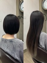 パーティパーティ ヘア(PARTYPARTY hair)&nbsp;エクステで作るインナーグレイロング