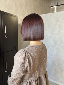 ニィー バイ ディコ(nii by Dico) 秋カラー♪ワインレッド×縮毛矯正ストレートボブヘア