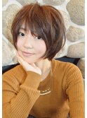 柔らかさと丸さの残る☆髪質改善ショートスタイル