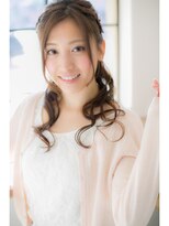 ヘアーショップ エヌアンドエー 越谷店(hair shop N&A)&nbsp;編み込みハーフアップ