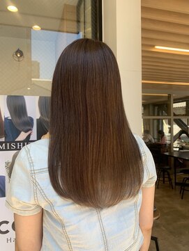 カノエ 福岡香椎店(canoe) ロングヘア/艶髪/ブラウン/髪質改善縮毛矯正/髪質改善/韓国風