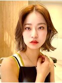 【修】20代30代40代◎透明感カラー×韓国切りぱなしボブ