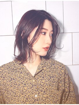 メリケンビューティーパーラー コウベ(MERICAN BEAUTY PARLOR KOBE) 「くびれヘア デジタルパーマ　Aラインボブ」牧田じゅん