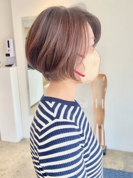 ロンドエニカ 大宮(Lond enika) 切りっぱなしボブエアリーロング美髪ピンクブラウン[大宮]