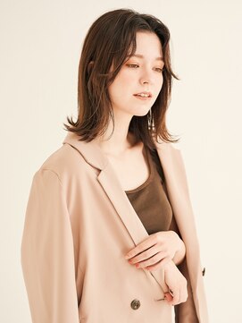 オンク 新宿(onk) 黒髪/グレーベージュ/レイヤーロング/前髪パーマ[新宿駅]