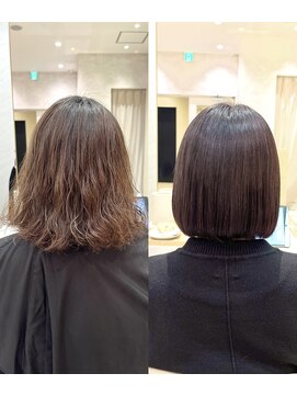 シンズ 銀座(sins) sins式髪質改善酸性ストレートでパーマ落とし[30代40代50代60代]