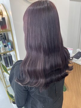 ラシク(racic) 【racic】ディープバイオレット×ホワイトイヤリングカラー