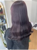 【racic】ディープバイオレット×ホワイトイヤリングカラー