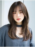 レイヤーカットレイヤーロング毛先ワンカール