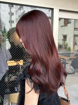 アドア 横浜(ADORE) 【ADORE 横浜】ワインレッド×ブリーチなしカラー