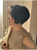 ナチュラルダークブラウンのショートカット
