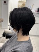 大人長めショート　【前髪なし/ショート/鶴ヶ峰】