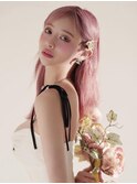12730ラベンダーミルクティーホワイトピンク韓国風巻きレイヤー