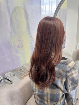 インスヘアー 梅田(INCE HAIR) オレンジカラー×ロング