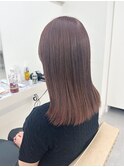 艶髪/ストレート/ピンクブラウン/ミディアム