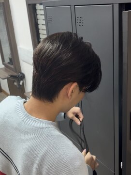 韓国ヘア/センターパート/シースルーマッシュ